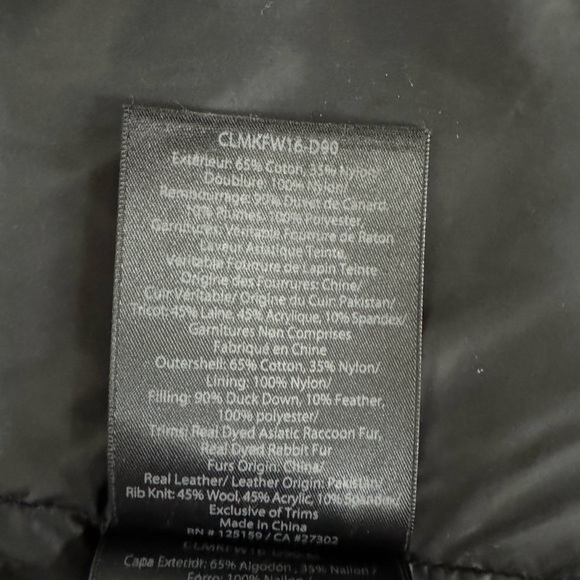 MACKAGE ADALI JACKET BLACK WITH NATURAL FUR TRIM - Picture 11 of 12